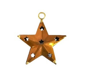 METAL COPPER COLOUR <b>STAR</b> CHRISTMAS TREE DECORATION HIGH QUALITY <b>HANGING</b> ORNAMENTHOME INDOOR OUTDOOR DECORATION - Product Image 1