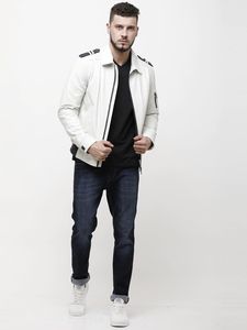 Chaqueta de Cuero Genuino Personalizada para Hombre, Venta al por Mayor, Corte Ajustado, Cierre de Cremallera, Chaqueta Corta de Cuero Vacuno para Motocicleta, Abrigos de Cuero Personalizados para Hombre - Product Image 5