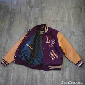 Veste universitaire de baseball pour homme de haute qualité 2026, tissu d'hiver avec broderie, col montant à capuche, manches en cuir - Product Image 6