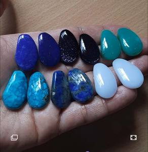 Gema de Aguamarina Natural Cabujón con Juego de Color y Efecto Fuego Disponible en Todos los Tamaños - Product Image 3