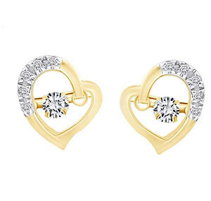 Natural Round Diamond Heart Shape <b>Stud</b> <b>Earrings</b> | Elegant Genuine Diamond <b>Earrings</b> for Women | Luxury <b>Fine</b> Jewelry Gift for Her - Product Image 1