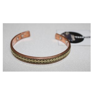 Bracelet de manchette en cuivre personnalisé Boutons de manchette ou bouton de manchette Bijoux de mode au design fantaisie pour les femmes et les cadeaux unisexes Tradnary - Product Image 1