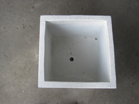 Pot de fleurs d'extérieur moderne en terrazzo polyéthylène noir conique, léger, durable, écologique et de haute qualité, design personnalisé pour la maison