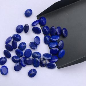 8mm 10mm naturel Lapis Lazuli facettes taille ovale pierres précieuses calibrées fournisseur pierres en vrac pour la fabrication de bijoux bricolage Alibaba inde - Product Image 3