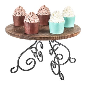 <b>White</b> Galvanized Metal <b>Cake</b> <b>Stand</b> Server Bakeware & Kitchenware Accessories for Cup <b>Cakes</b> Restaurant Use - Product Image 5