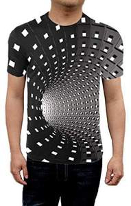 T-shirt col rond hommes, estival et décontracté, en 3D - Product Image 4