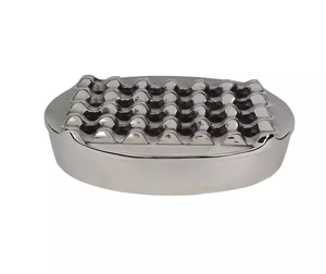 Cendrier élégant pour maison Restaurant Bar hôtel bol décor couleur argent design moderne en métal table de voiture cendrier couleur argent - Product Image 5