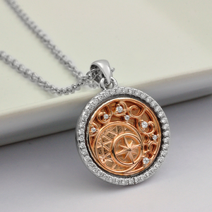 Collar de Plata de Ley con Circonita, Moderno, para Mujer, para Boda o Compromiso - Product Image 2