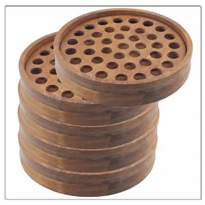 Juego de 5 Bandejas Rectangulares Modernas de Madera de Acacia, Tamaños Personalizados para Servir Alimentos en la Cocina y Decoración del Hogar - Product Image 1