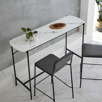 Table de bar pliable moderne industrielle en bois et métal pour salon, cuisine, hôtel, entrée, usage commercial, comptoir haut