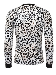Vêtements décontractés de haute qualité Fitness porte des conceptions personnalisées et logo t-shirt imprimé léopard à manches longues - Product Image 3