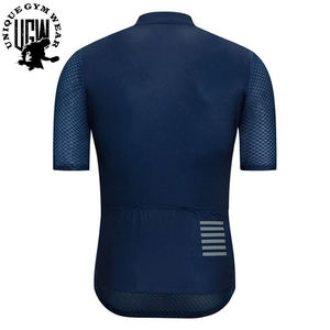 UNIQUE GYM WEAR Jersey de Ciclismo Personalizable para Hombre, Manga Corta, Anti-UV, Transpirable, de Secado Rápido, 100% Algodón, Diseño con Cierre Completo - Product Image 2