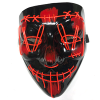 Masque d'Halloween, masque Adan, masque de tête en silicone réaliste pour Halloween, masque lumineux d'Halloween