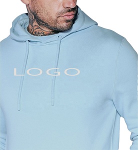 Sweat à capuche en molleton d'hiver de haute qualité avec logo personnalisé imprimé, 100% coton, coupe classique pour homme, pull uni brodé, respectueux de l'environnement - Product Image 3