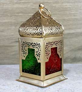 High Quality Moroccan <b>Lantern</b> Handmade Decorative Glass Hanging Lamp with <b>Tealight</b> Holder for Home Christmas Decor - Product Image 3