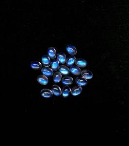 5mm 6mm 7mm Arco Iris Natural piedra lunar ovalada suave suelto calibrado cabujón piedra preciosa fabricación de joyas semipreciosas - Product Image 1