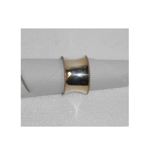 Rond de serviette en métal en laiton plaqué argent en gros 2025 - Product Image 1