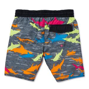 กางเกงขาสั้นผ้าฝ้ายระบายอากาศสำหรับเด็กผู้ชายกางเกงขาสั้นกลางแจ้งสีพื้นสำหรับฤดูร้อน - Product Image 3