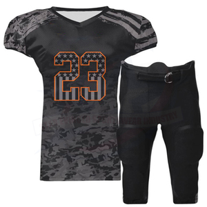 Maillots de football américain personnalisés OEM nouveau design, ensemble d'uniformes bon marché imprimés sur mesure, grande taille en vente - Product Image 1