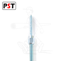 Vis en bois droite de style Sammy, ancre verticale pour tige de 3/8 pouces, filetage de 1/4 pouce