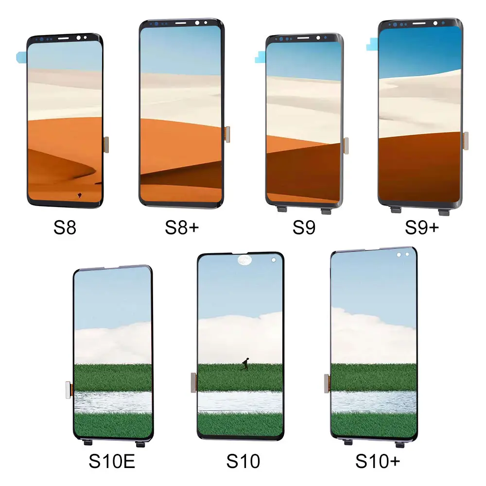 ل غالاكسي S سلسلة OEM الشاشة مع الإطار ل سامسونج OLED LCD S8 S8 زائد S9 S9 زائد S10 S10e S10 زائد المحمول شاشة هاتف LCD