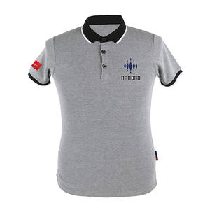 Polo personalizado de material de poliéster para hombre, camisa negra de Golf, sensación cómoda - Product Image 1