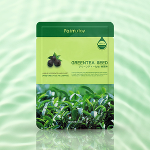 แผ่นมาส์กหน้า FARMSTAY VISIBLE DIFFERENCE สูตรเมล็ดชาเขียว - ผลิตในเกาหลี - ผลิตภัณฑ์บำรุงผิวหน้า - ช่วยลดเลือนริ้วรอย ต่อต้านริ้วรอย ช่วยให้ผิวขาวกระจ่างใส ยกกระชับผิวหน้า - Product Image 3