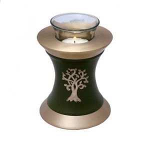 <b>Tea</b> Light Brass and Black Cremation <b>Urns</b> for Funeral Ashes Metal Brass/Aluminum - Product Image 3