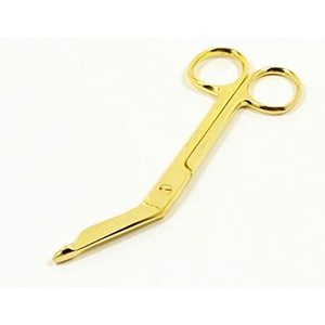 Ciseaux de Bandage en or manuel Support technique en ligne acier inoxydable, base des Instruments chirurgicaux santé médical - Product Image 1