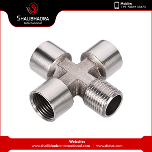 Raccord croisé mâle à quatre voies en laiton, directement de l'usine – Connexion filetée fiable pour les conduites d'eau et de gaz - Product Image 4