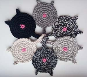 Handmade Happiness Cat butt coasters - Product Image 1