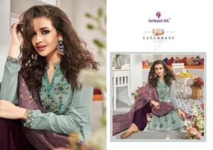 Super hit plazzo dupata set catalogue maslin soie designer indien pakisatni kurti vêtements de mariage kurti plazin 2023 - Product Image 6
