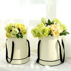장미 꽃 포장을 위한 서류상 꽃 상자 모자 둥근 마분지 꽃 상자