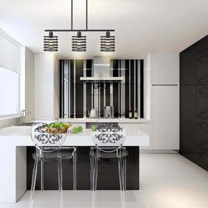 <span class=keywords><strong>Lampadari</strong></span> industriali della fattoria degli apparecchi di illuminazione del pendente dell'isola della <span class=keywords><strong>cucina</strong></span> industriale del ferro nero rustico di 3 luci per il ristorante - Product Image 5