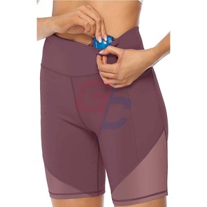 Short de Yoga pour femmes, vêtements de Gym, taille haute, avec poches - Product Image 6