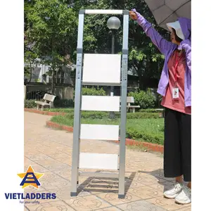 NKVL-4SL Vietladders EN131 Western Style household folding aluminum ladder 4 steps from Vietnam