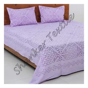 Applique Bed Sheet Bedding Cover Wholesale 100% Bed Cover Handmade Cut work Bedspread APBC019 Elephant Applique Bed Cover