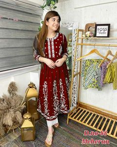 Ladies Cotton Reyon Anarkali Dress Dernier design de mode Prêt à porter à bas prix Vêtement indien Dupatta Jacket Wholesale Viscose - Product Image 5