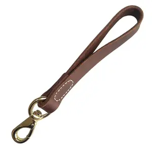 New Arrival Leather Heavy Duty Dog Short Leash 16" x 1" Width for Large Huge Dogs Training and Walking