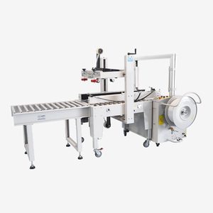 XFK-1C hualian tự động hộp carton sóng bao bì đóng gói dòng máy kết hợp với hộp đóng đai và băng carton - Product Image 3