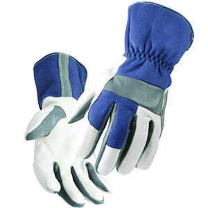 ถุงมือทำงานเชื่อมสั้นหนังวัวป้องกันความร้อนป้องกันการตัดป้องกันการกระแทกอุณหภูมิสูงปรับแต่งโลโก้ได้ - Product Image 1