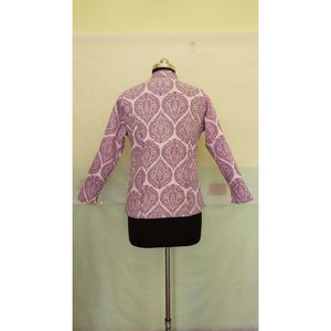 Bloque de mano de algodón indio y chaquetas de algodón con estampado floral Parche DE TRABAJO Chaquetas de invierno de algodón puro para mujer Chaquetas acolchadas - Product Image 6