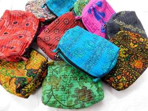 Bolsos de cosméticos de seda Vintage hechos a mano, bolso de maquillaje, bolsa de inodoro de seda - Product Image 2