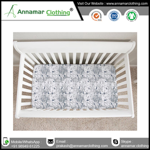 New Arrival Lovely Printed Cotton <b>Muslin</b> <b>Baby</b> Bedding Crib Fitted Sheet Cot Bed Waterproof Crib Sheet From India - Product Image 5