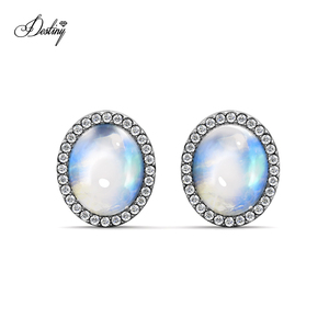 Pendientes de tres piedras de Alejandrita para mujer, joyería con cierre de tuerca, sin níquel, con piedras preciosas, 2021 - Product Image 2