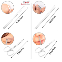 Kit de manucure et pédicure professionnel Shears Beauty, 16 pièces, en acier inoxydable, coupe-ongles, ciseaux, coupe-ongles courbes, lames personnalisées
