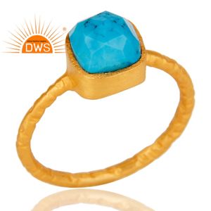 Nouvelle Bague Empilable en Argent Sterling 2026 avec Pierre Précieuse Turquoise Naturelle Matricielle pour Femme - Fabricant de Bijoux - Product Image 2