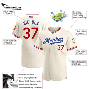 Maillot de Baseball pour hommes, vierge ou uni, sur mesure, respirant, bon marché, vente en gros, nouvelle collection - Product Image 2