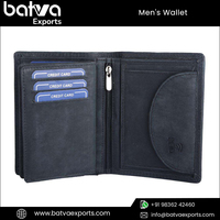 Dompet Kulit Asli Pria Buatan Tangan Desain Vintage Penutup HOOK&LOOP 110g Anti RFID Lapisan Kulit Asli Unik Logo