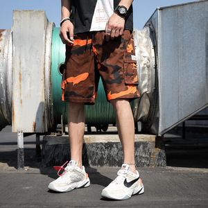 Nouveau short d'été respirant en coton polyester imprimé camouflage pour homme - Product Image 3